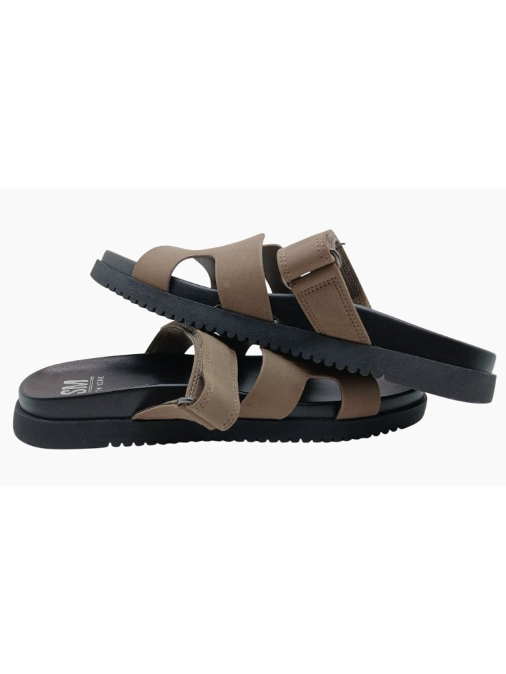 SM New York Womens Moana Slide Tan Sandals Size 10 Adjustable Shoes Minimalist - Picture 10 of 13